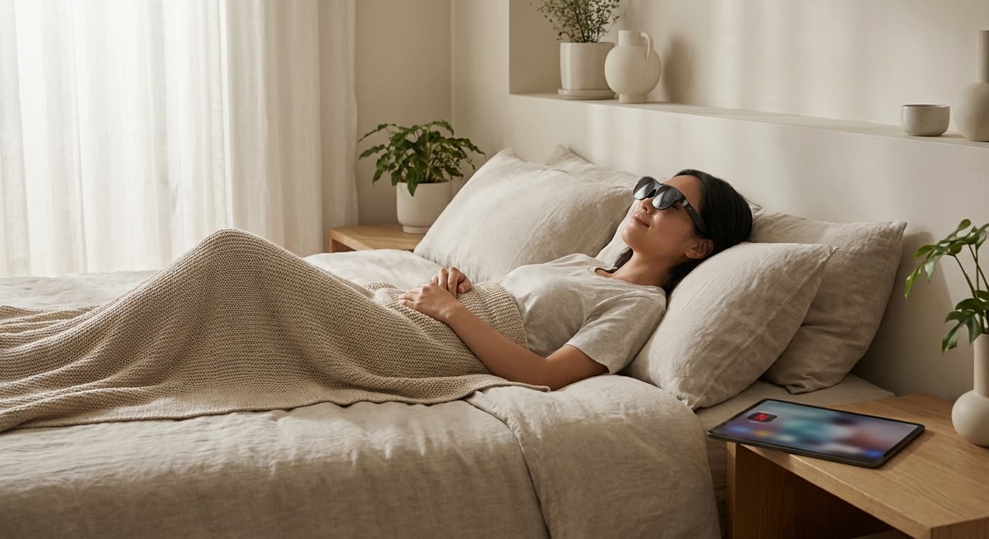 침대 위 130인치 영화관! 누워서 넷플릭스 보는 AR 스마트 글래스