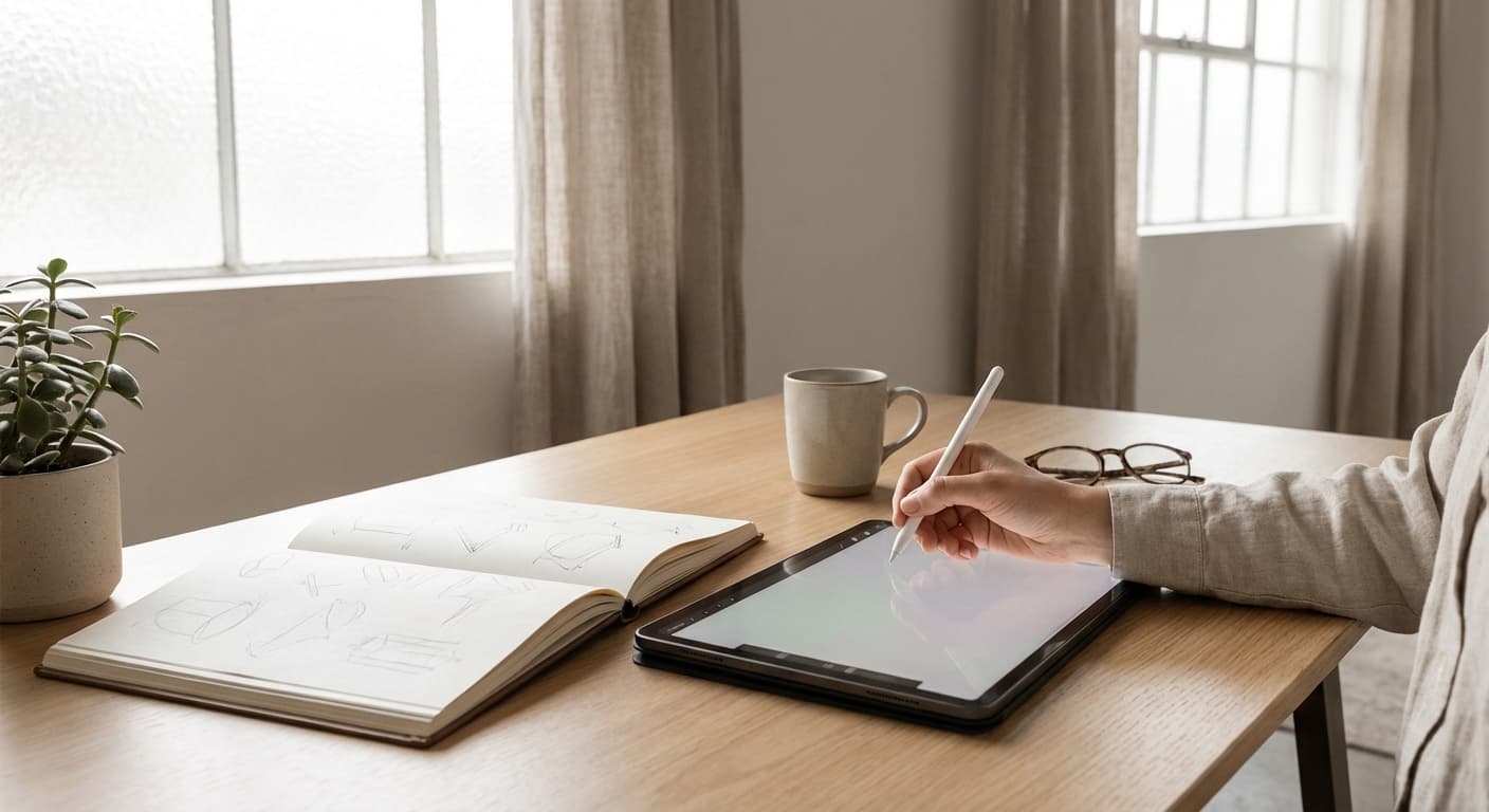 디지털과 아날로그의 만남: 몰입형 스케치보드