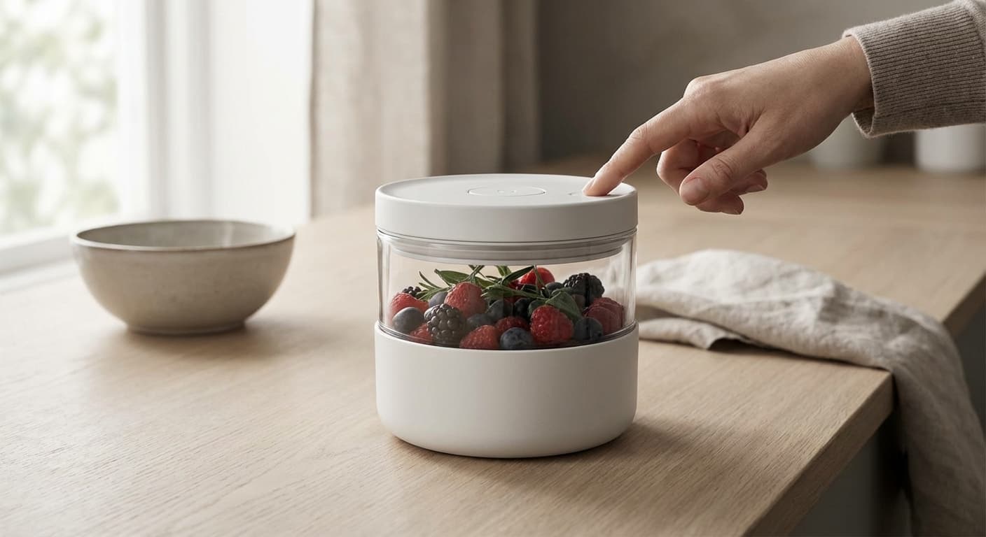 음쓰 걱정 끝! 식재료 수명 5배 늘리는 원터치 진공 밀폐용기