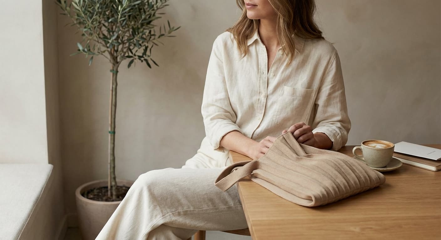 깃털처럼 가벼운데 힙하기까지? 친환경 니트 플리츠백