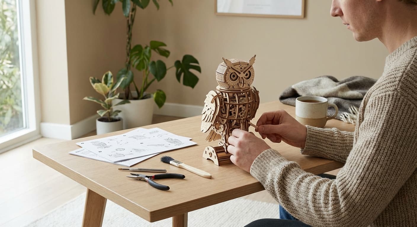 어른이 취향저격! 태엽으로 움직이는 마법의 우드 오토마타 키트