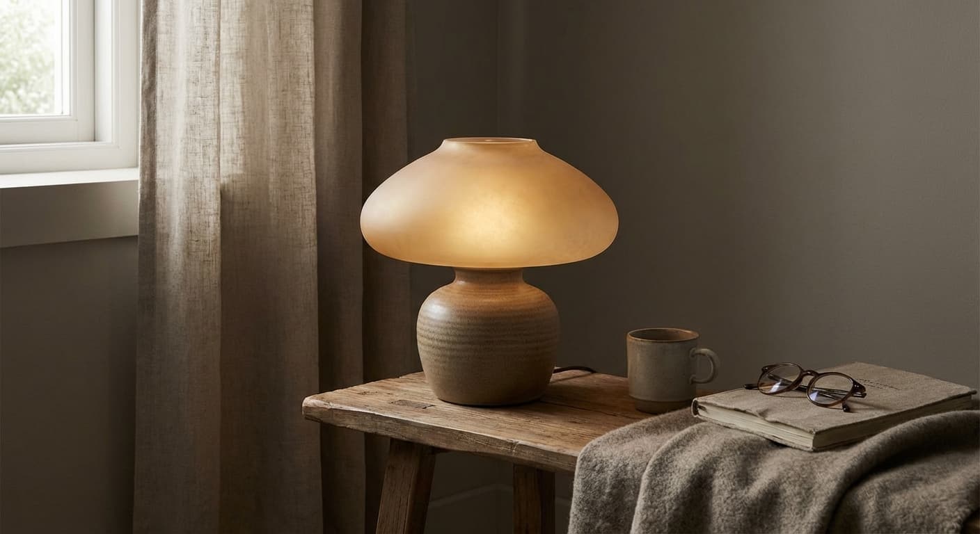 불 끄면 더 예쁜 레트로 감성템! 머쉬룸 글라스 램프 리뷰