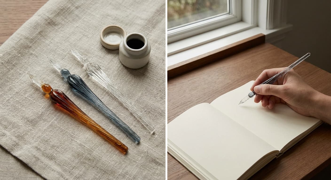 영롱함 한도초과✨ 다꾸러 심쿵하는 사각사각 유리펜 세트