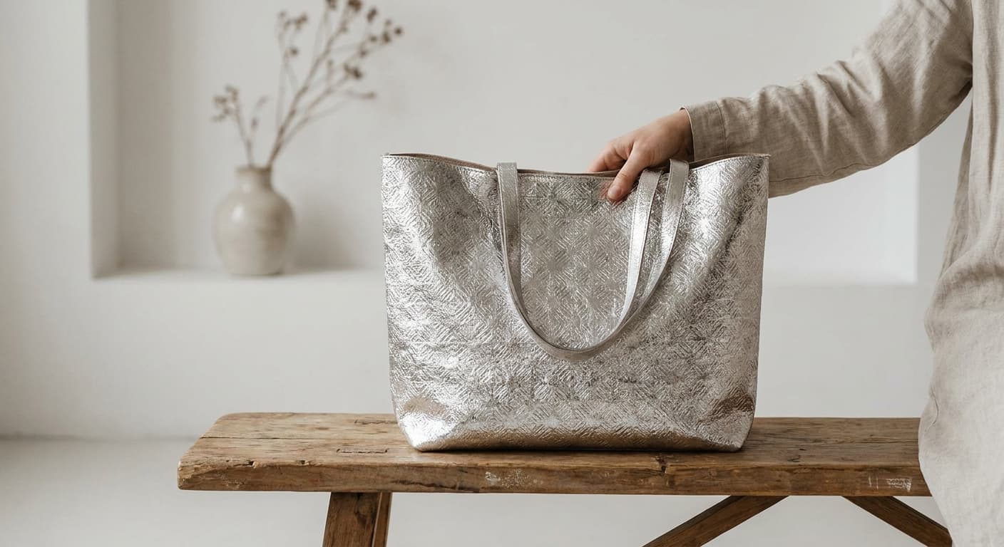 빛나는 음각 메탈릭 포일 가방 대공개!